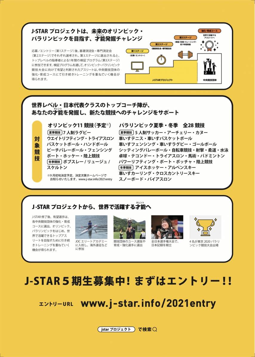 「2021年 J-STARプロジェクト」測定会開催！